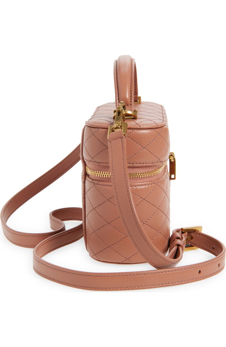 Saint Laurent Mini Gaby Quilted Leather Vanity Case, Alternate, color, Barely Pink