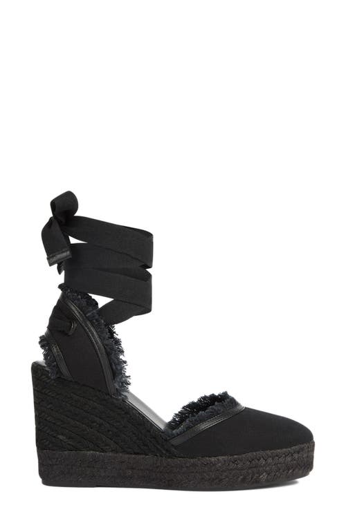 Lk Bennett Sofia Espadrille Wedge Sandal In Black