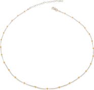 Monica Vinader Mixed Metal Beaded Chain Necklace