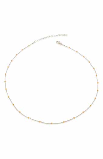 Monica Vinader Mixed Metal Beaded Chain Necklace