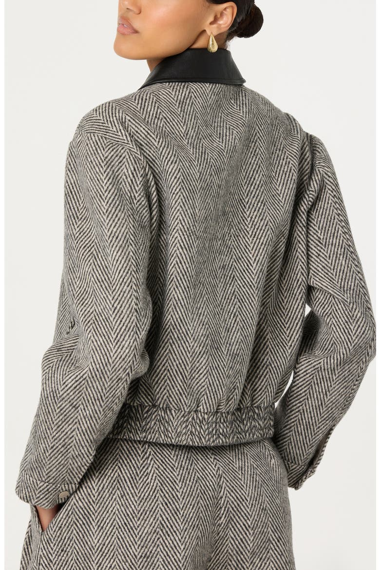 Nelly Herringbone Jacket, Alternate, color, GREY HERRINGBONE