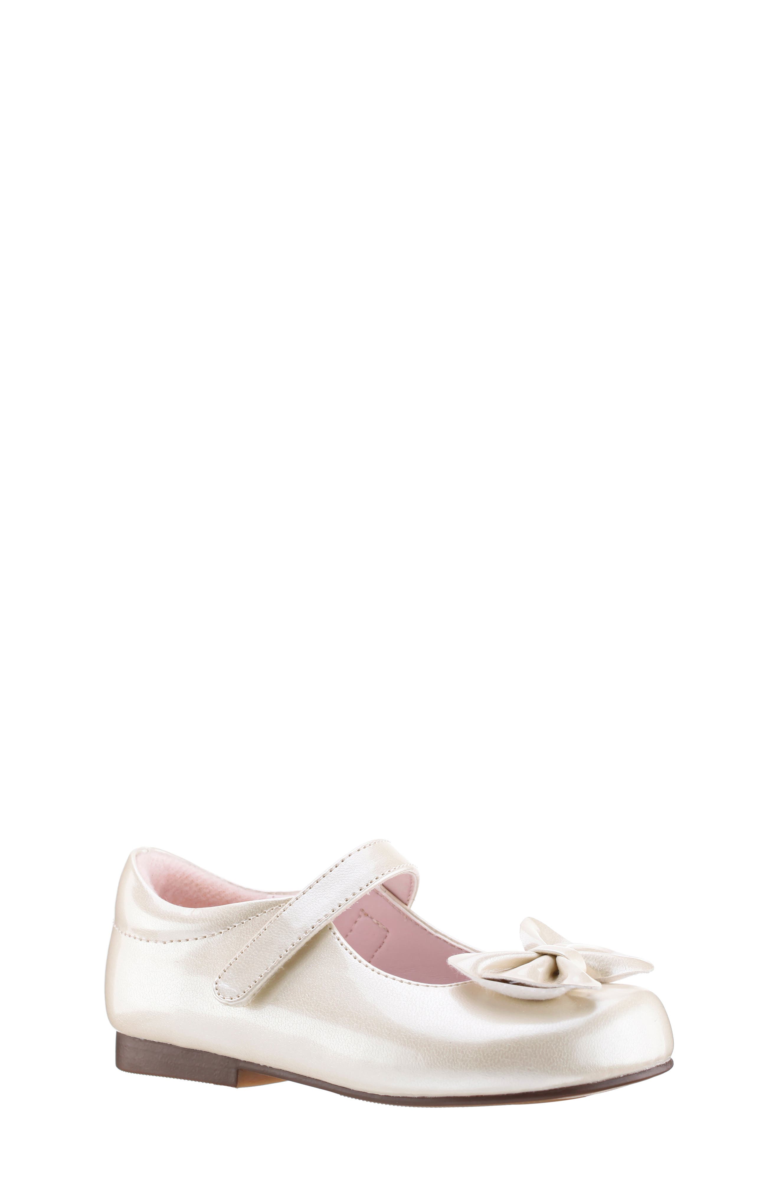 Nina Kids' Posey Mary Jane Flat, Main, color, Ivory