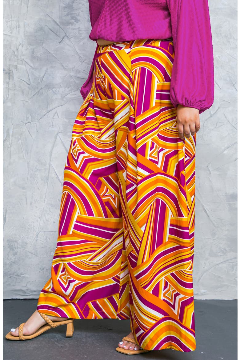 Printed Woven Pants, Alternate, color, RUST BERRY
