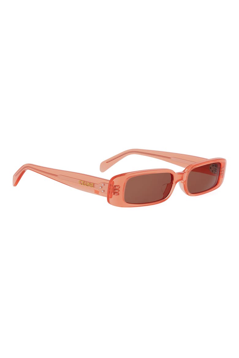 53mm Rectangle Sunglasses, Alternate, color, SHINY ORANGE / BORDEAUX