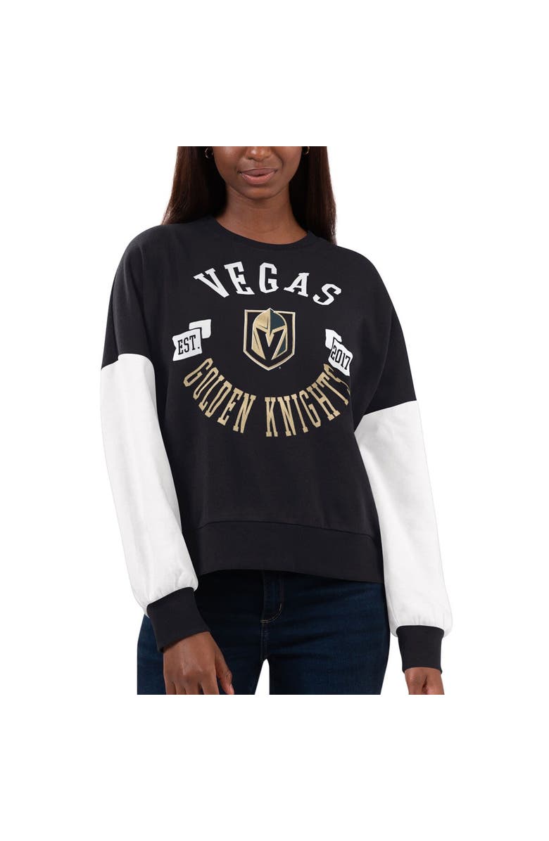 G-III 4HER BY CARL BANKS Women's G-III 4Her by Carl Banks Black Vegas Golden Knights Team Pride Pullover Sweatshirt, Main, color, 