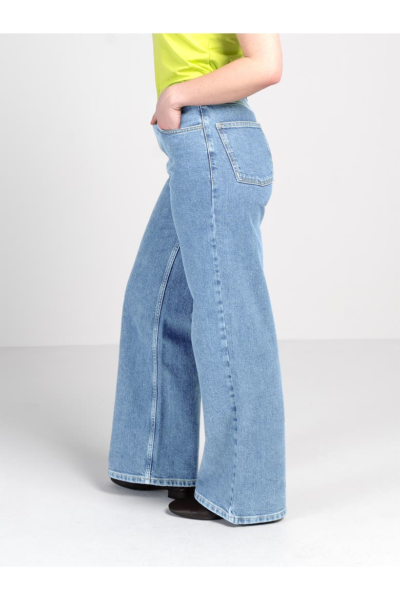 Darla Wide Leg High Waisted Jeans, Alternate, color, Light Denim