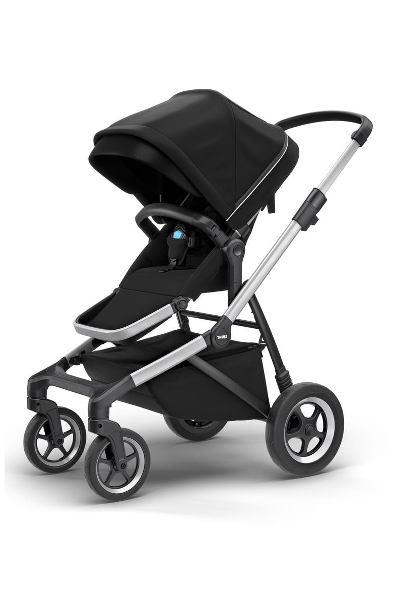 Sleek 4 Wheel Convertible Stroller, Main, color, BLACK