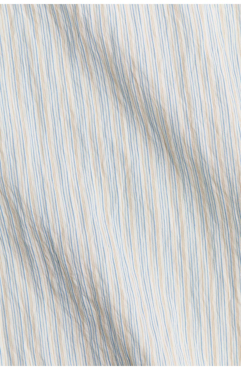 H&M Blouse With Scarf, Alternate, color, Light Blue/Striped