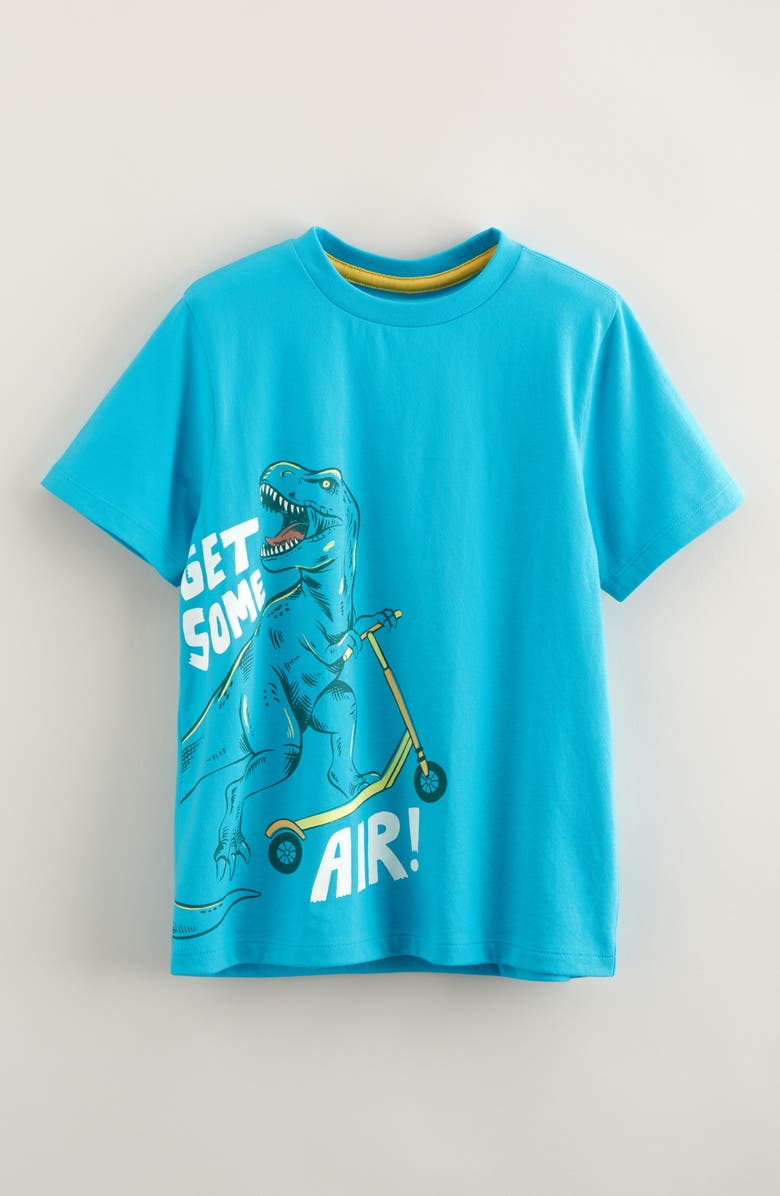 Tucker + Tate Kids' Graphic T-Shirt, Main, color, Teal Plumage Scooter Rex