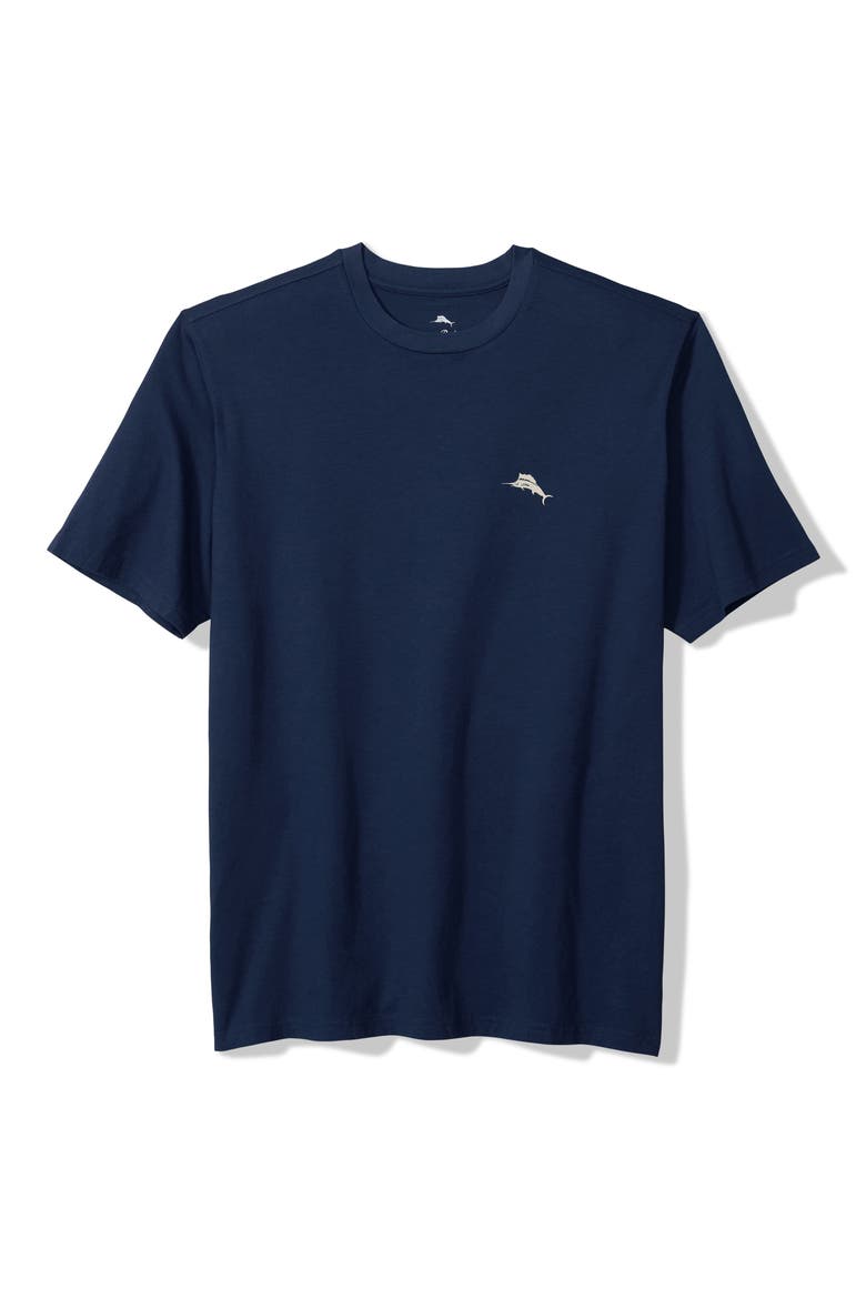 Marlin Tropics Cotton Graphic T-Shirt, Main, color, ISLAND NAVY