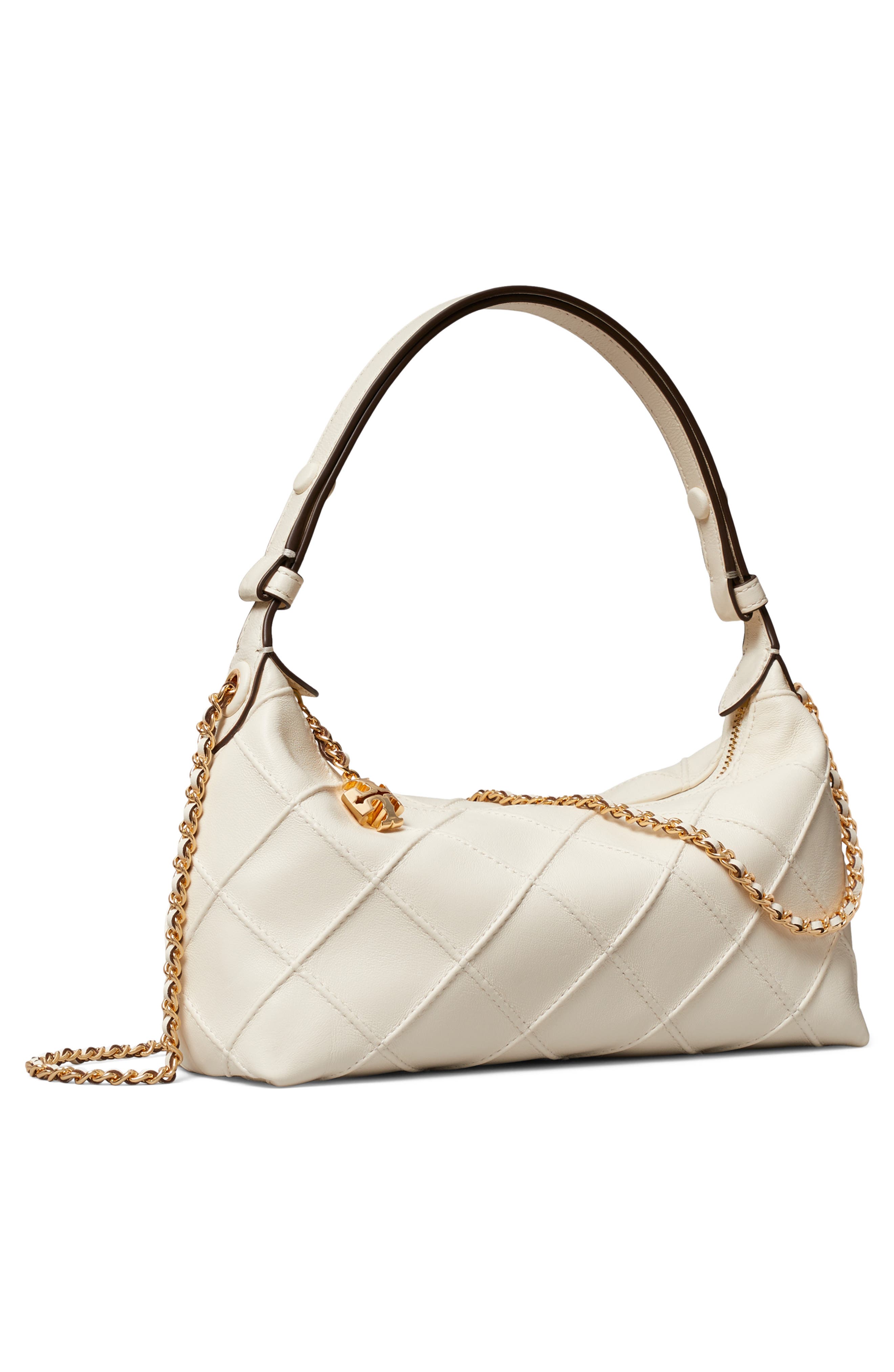 Fleming Pochette Quilted Leather Shoulder Bag, Alternate, color, LIGHT CREAM