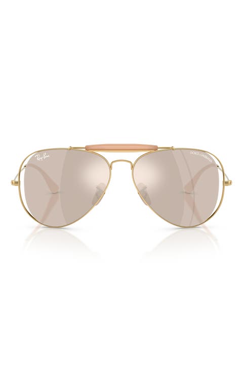Outdoorsman 53mm Mirrored Pilot Sunglasses