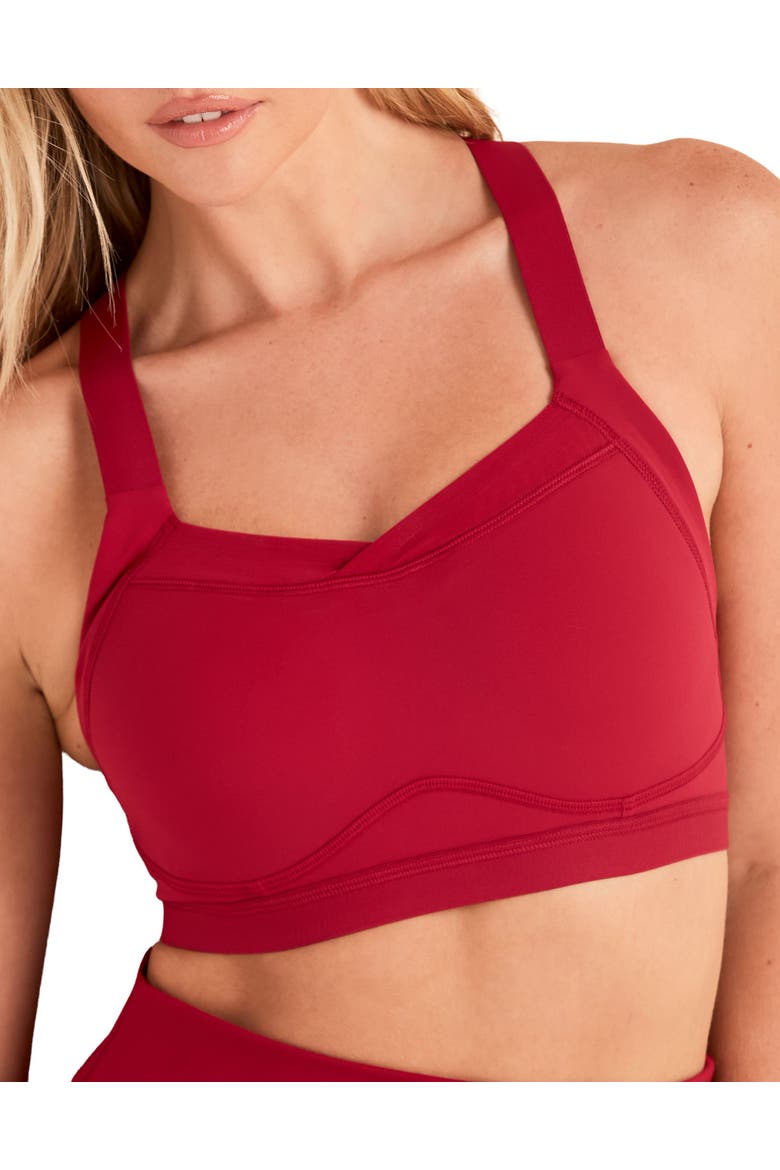 Brylee High Support Sports Bra, Main, color, Dark red