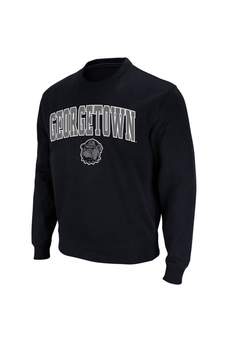 Men's Colosseum Navy Georgetown Hoyas Arch & Logo Crew Neck Sweatshirt, Alternate, color, Navy