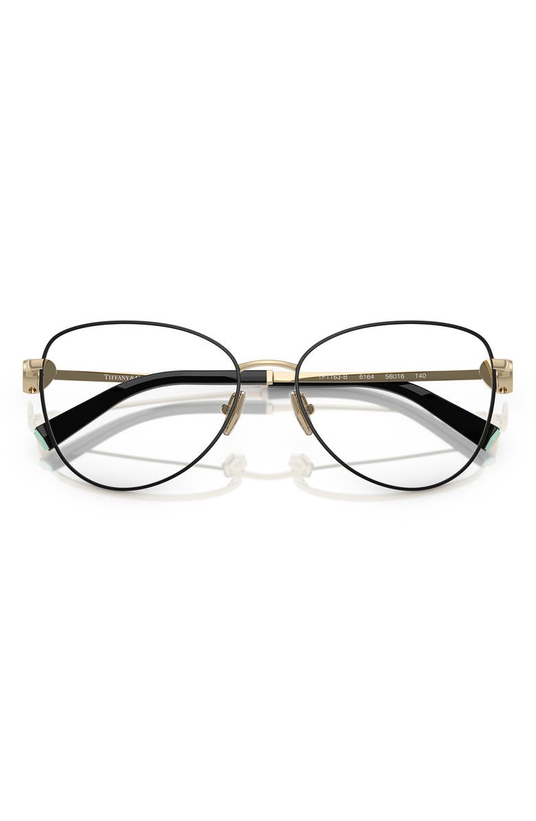 Tiffany & Co. 54mm Pilot Optical Glasses, Alternate, color, Black Gold