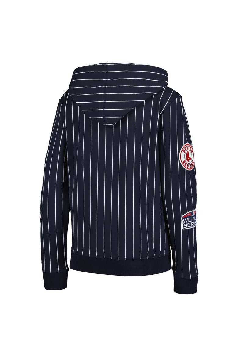 Women's New Era Navy Boston Red Sox Pinstripe Tri-Blend Full-Zip Jacket, Alternate, color, Navy