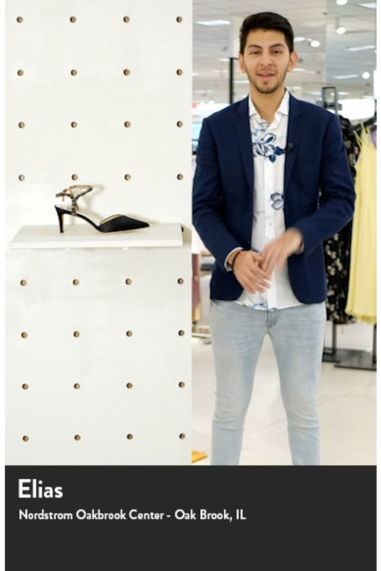 Galaxy Embellished Ankle Strap Pointed Toe Pump video