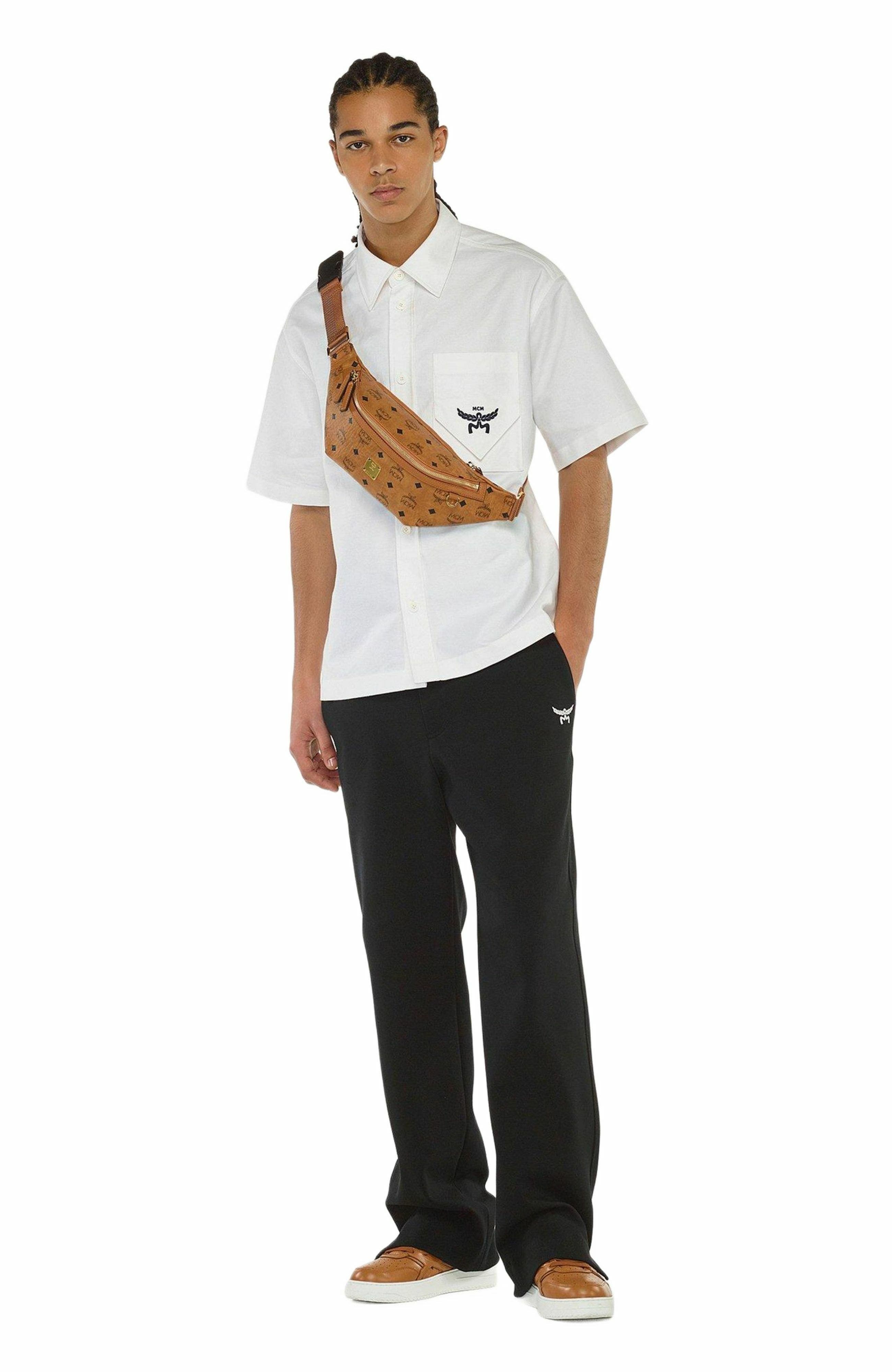 Medium Fursten Belt Bag in Visetos, Alternate, color, COGNAC