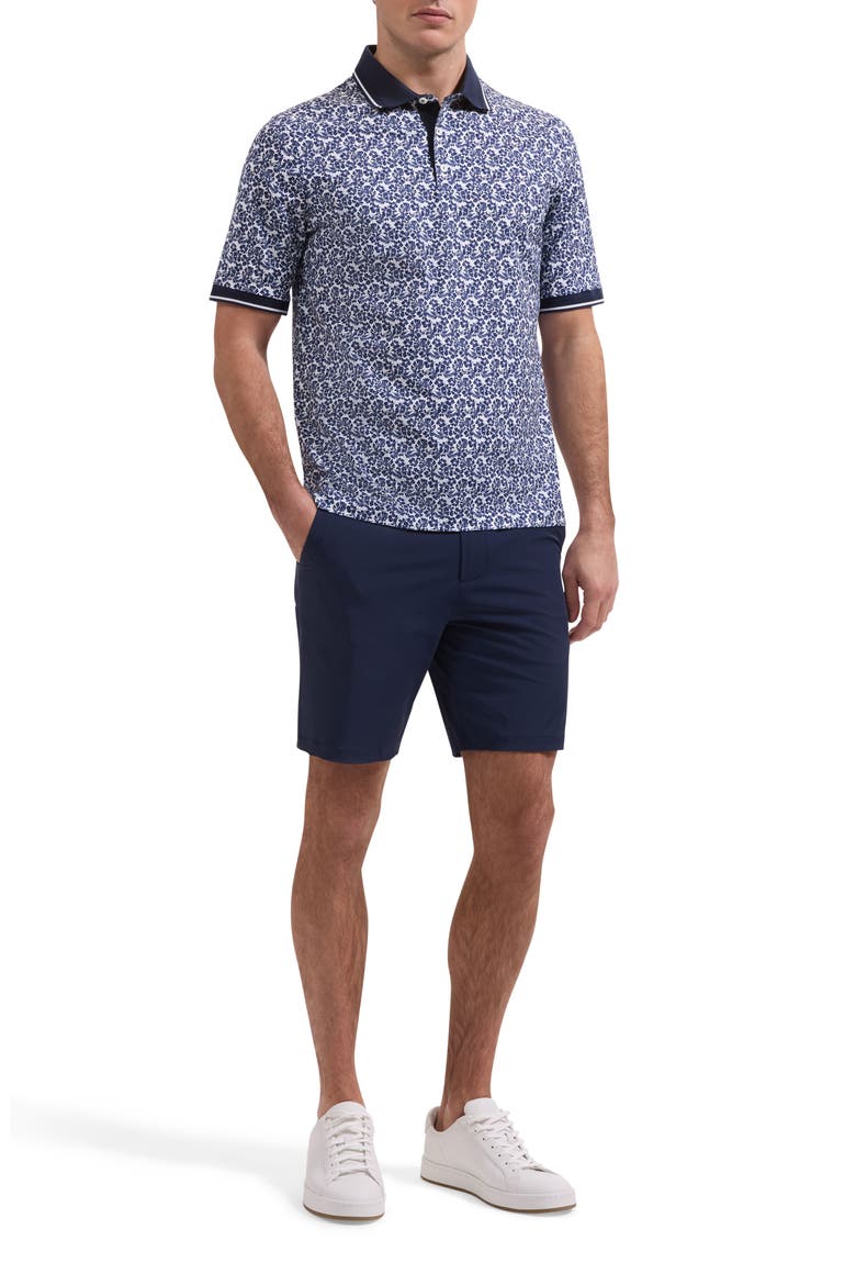 Vance OoohCotton® Tropical Floral Polo, Alternate, color, NAVY