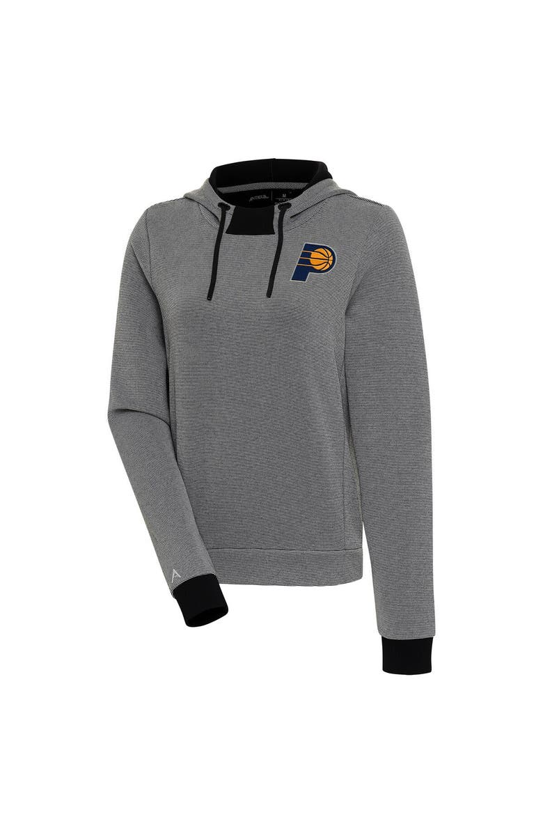 ANTIGUA Women's Antigua  Black Indiana Pacers Axe Bunker Tri-Blend Pullover Hoodie, Main, color, 