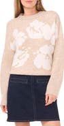 Vince Camuto Floral Jacquard Sweater