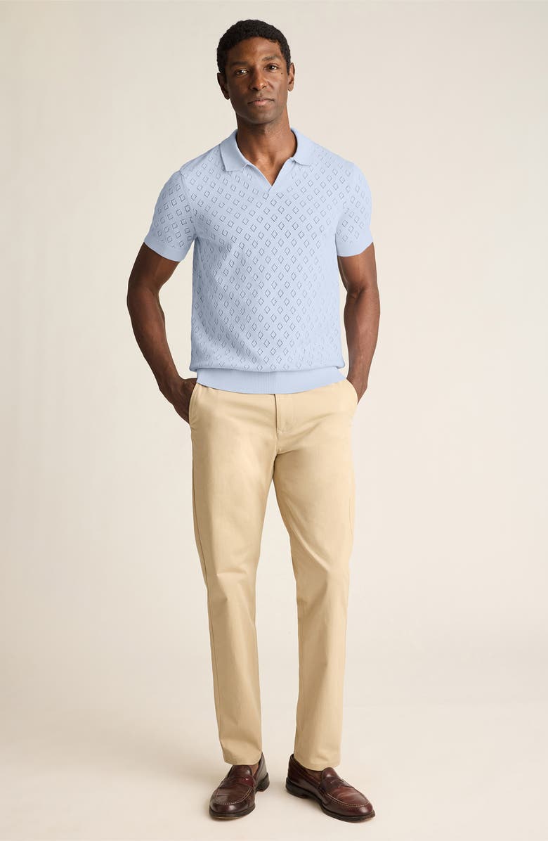 Bonobos Johnny Collar Pointelle Knit Polo, Alternate, color, Baby Blue