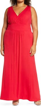 Loveappella Surplice Maxi Dress