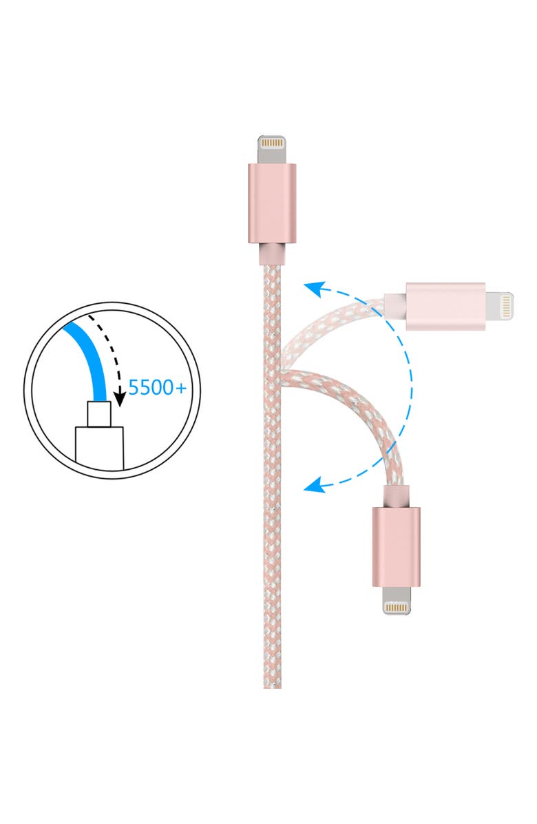The Posh Tech 3-Pack MFI Lightning Cables, Alternate, color, 