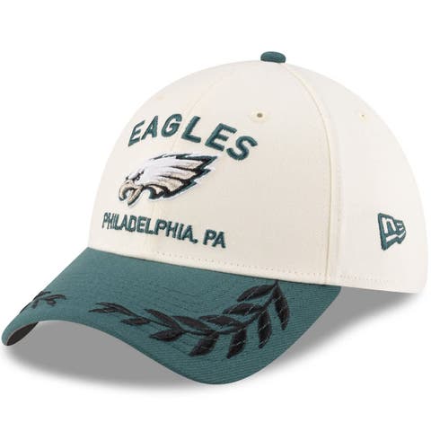 Men's New Era  Cream/Midnight Green Philadelphia Eagles 2025 NFL Draft 39THIRTY Flex Hat