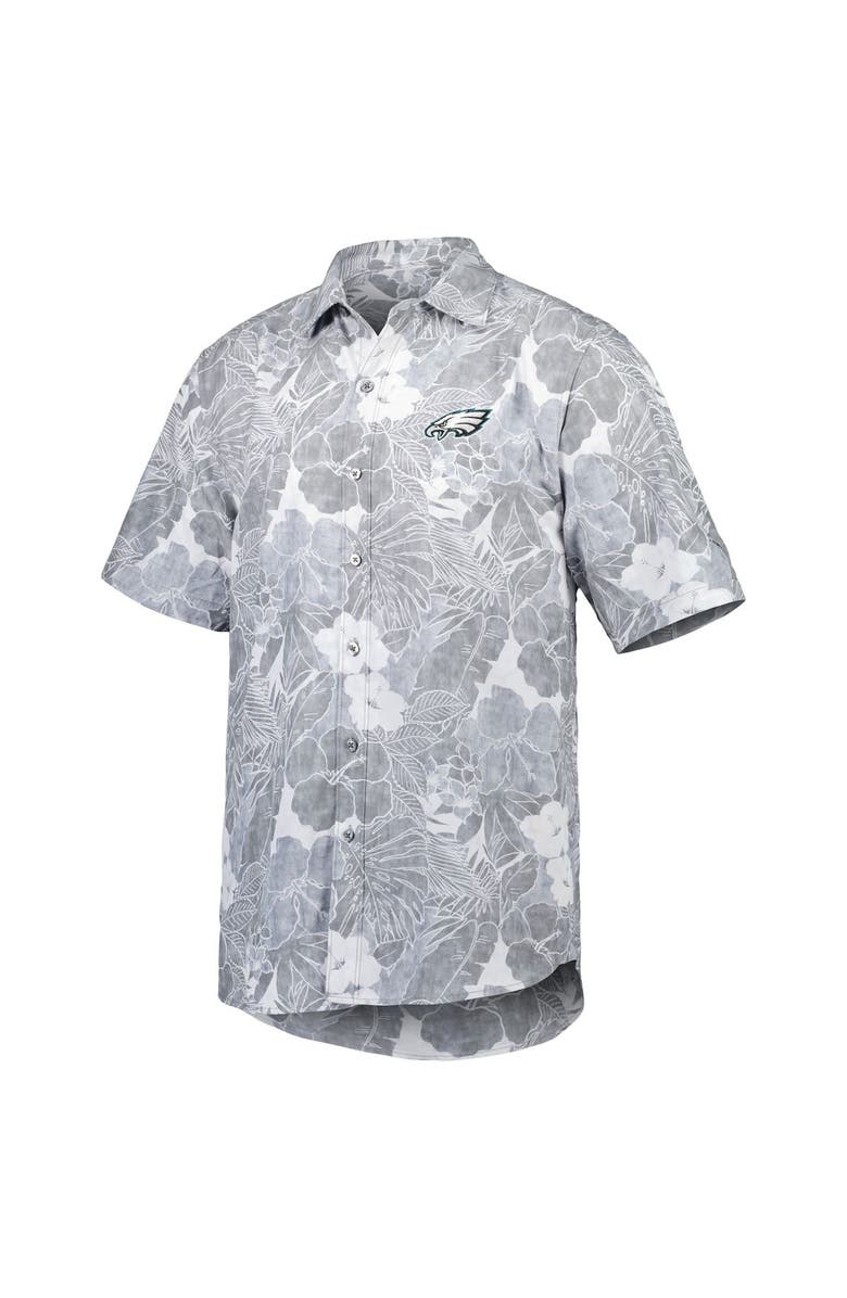 Tommy Bahama Men's Tommy Bahama Gray Philadelphia Eagles Coconut Point Playa Floral Camp IslandZone Button-Up Shirt, Alternate, color, 