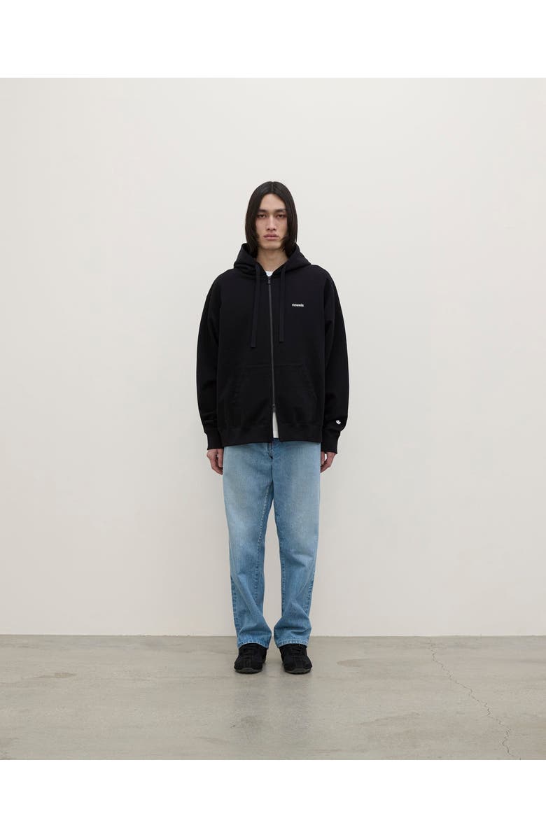 vowels Classic Zip Hoodie, Alternate, color, Black