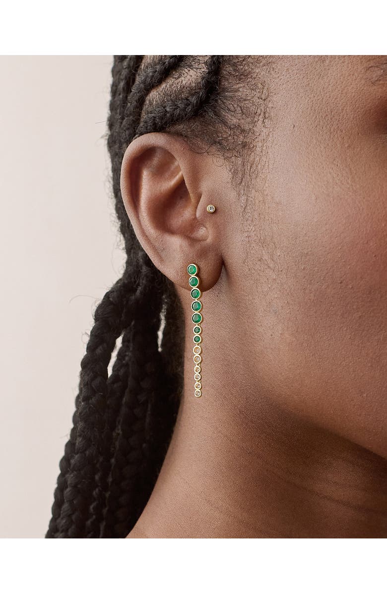 Edge of Ember Serena Tennis Drop Earrings, Alternate, color, Green