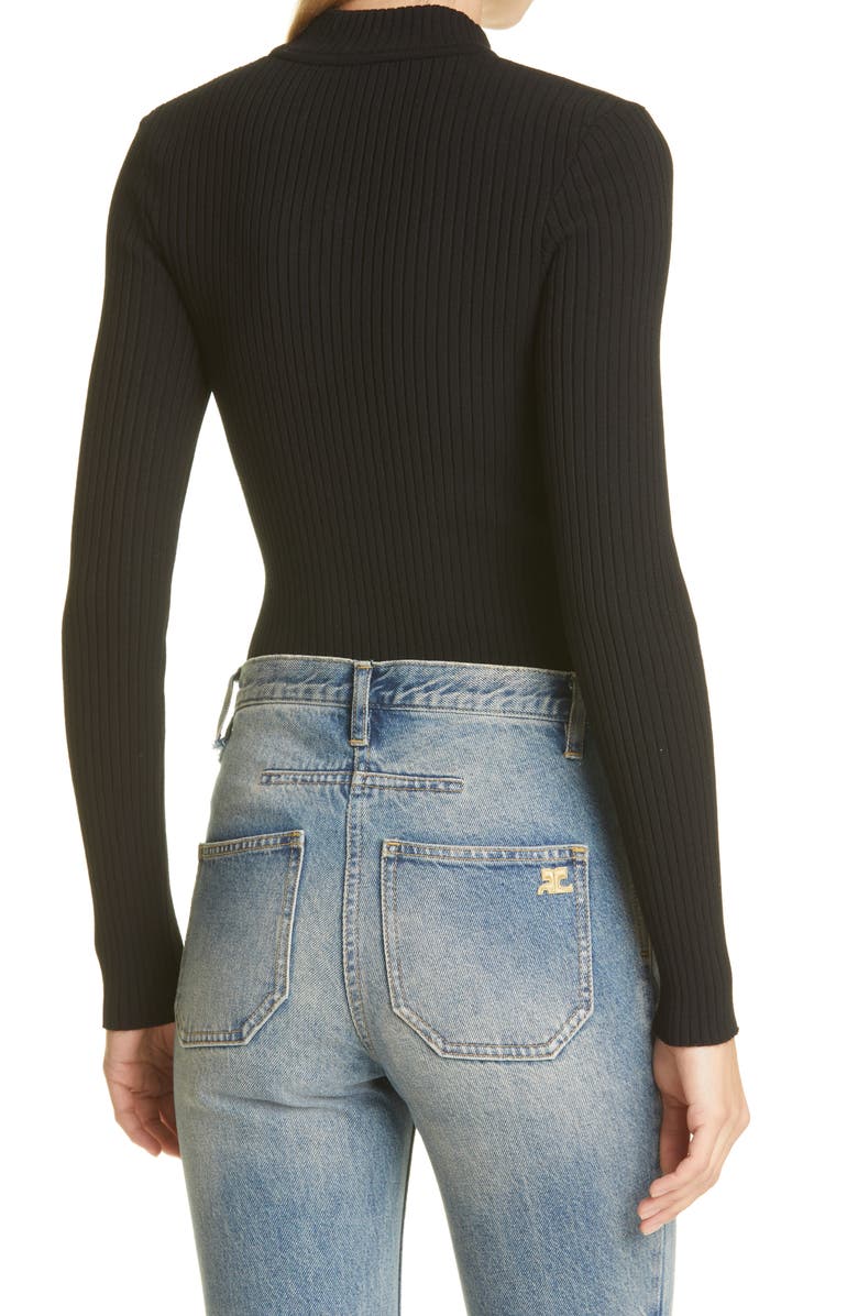 Courrèges Mock Neck Sweater, Alternate, color,