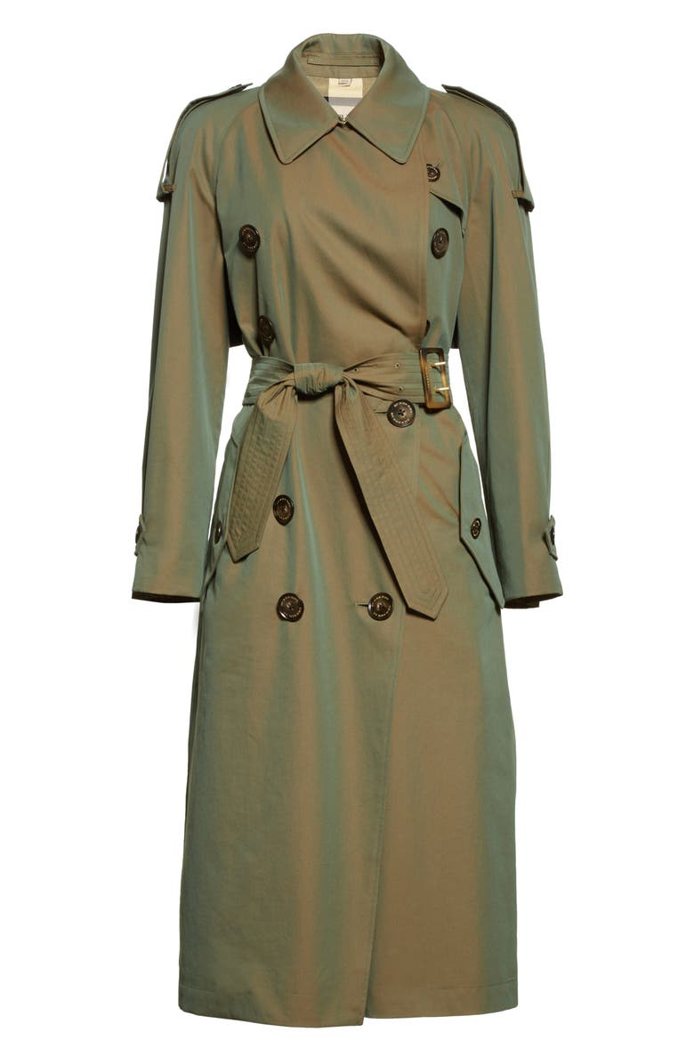 Burberry Tropical Gabardine Oversized Trench Coat, Alternate, color, 