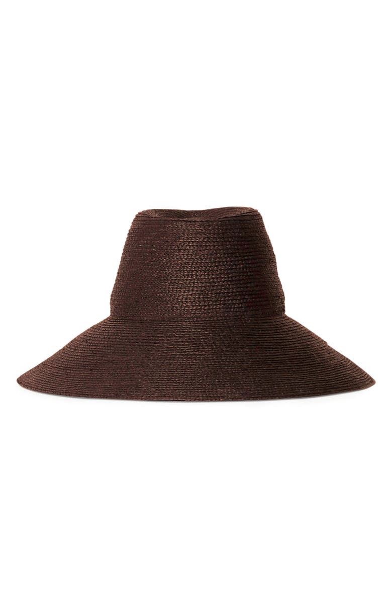 Janessa Leoné Collette Straw Sun Hat, Alternate, color, Chocolate