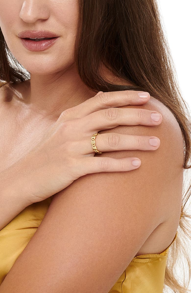 DEVATA Mariner Anchor Band Ring, Alternate, color, Gold