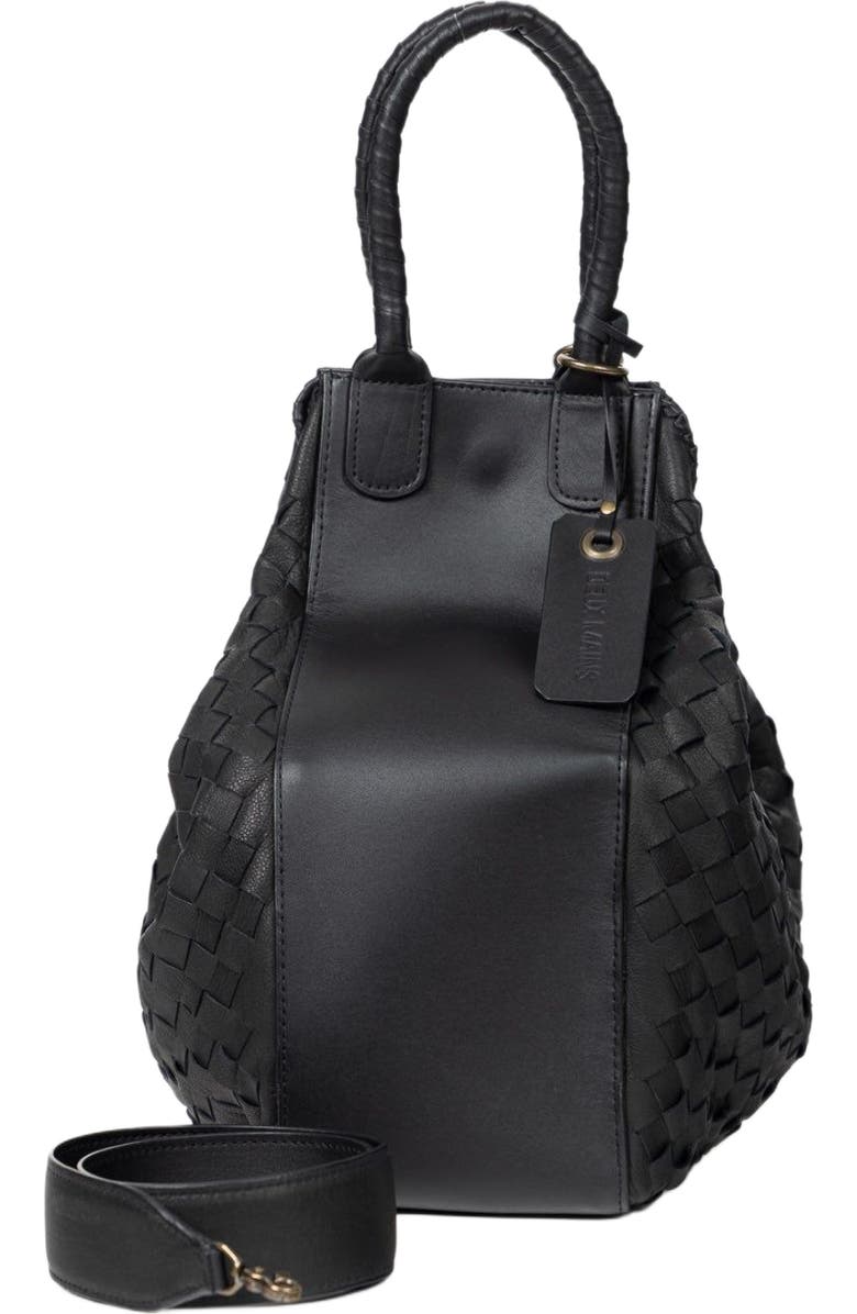 Deux Mains All Day Leather Tote, Alternate, color, Black