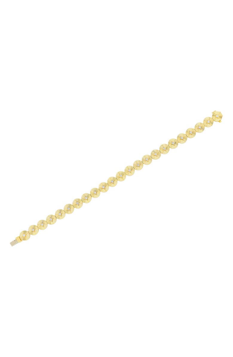 EF Collection Diamond Disc Eternity Bracelet, Alternate, color, 14K Yellow Gold