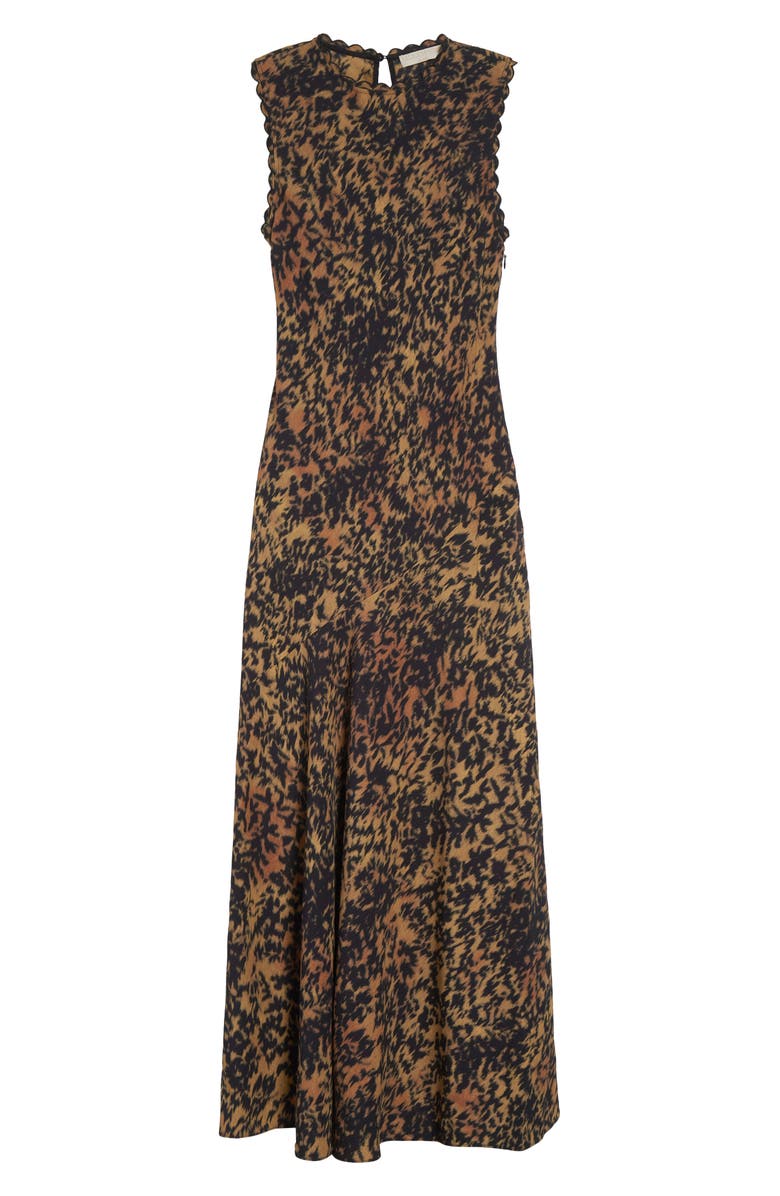 Ulla Johnson Clea Abstract Print Bias Cut Dress, Alternate, color, Savannah