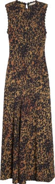 Ulla Johnson Clea Abstract Print Bias Cut Dress