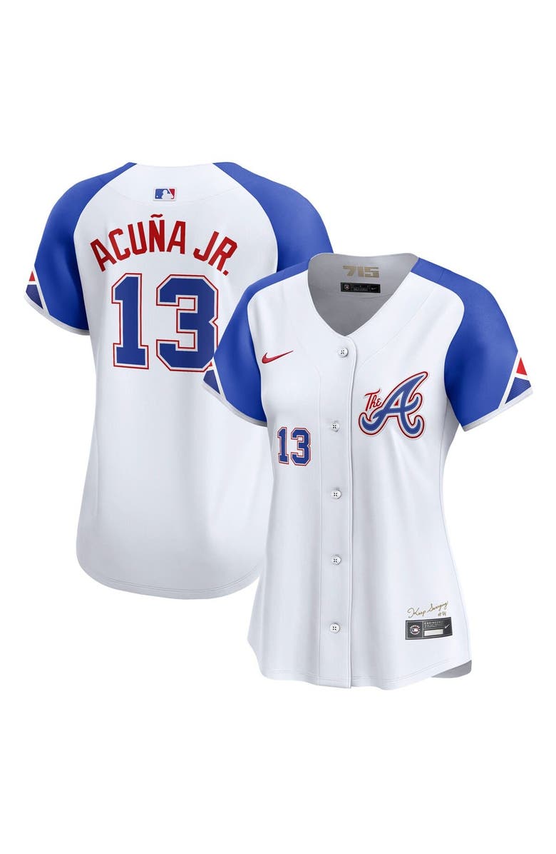 Nike Women's Nike Ronald Acuña Jr. White Atlanta Braves City Connect Limited Player Jersey, Main, color,