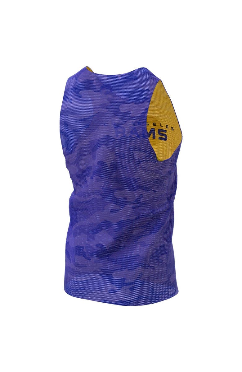 FOCO Men's FOCO Royal/Gold Los Angeles Rams Reversible Mesh Tank Top, Alternate, color,