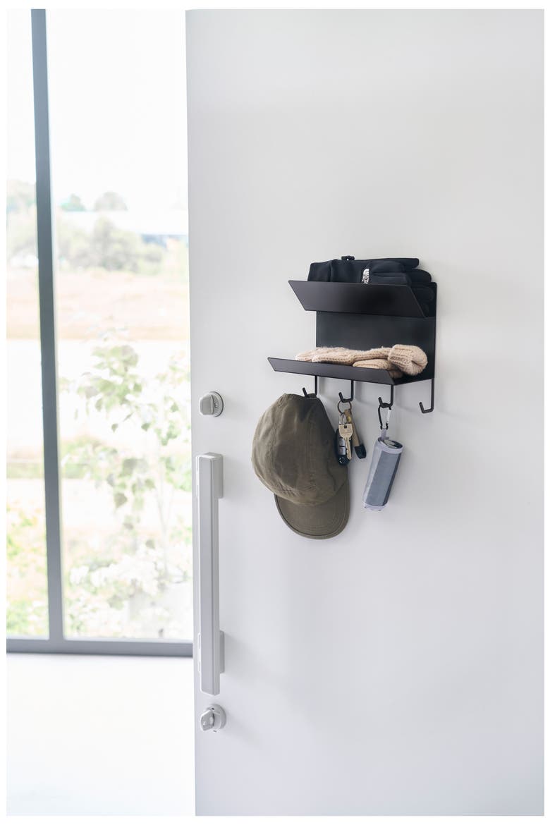 Magnetic Entryway Rack, Alternate, color, BLACK