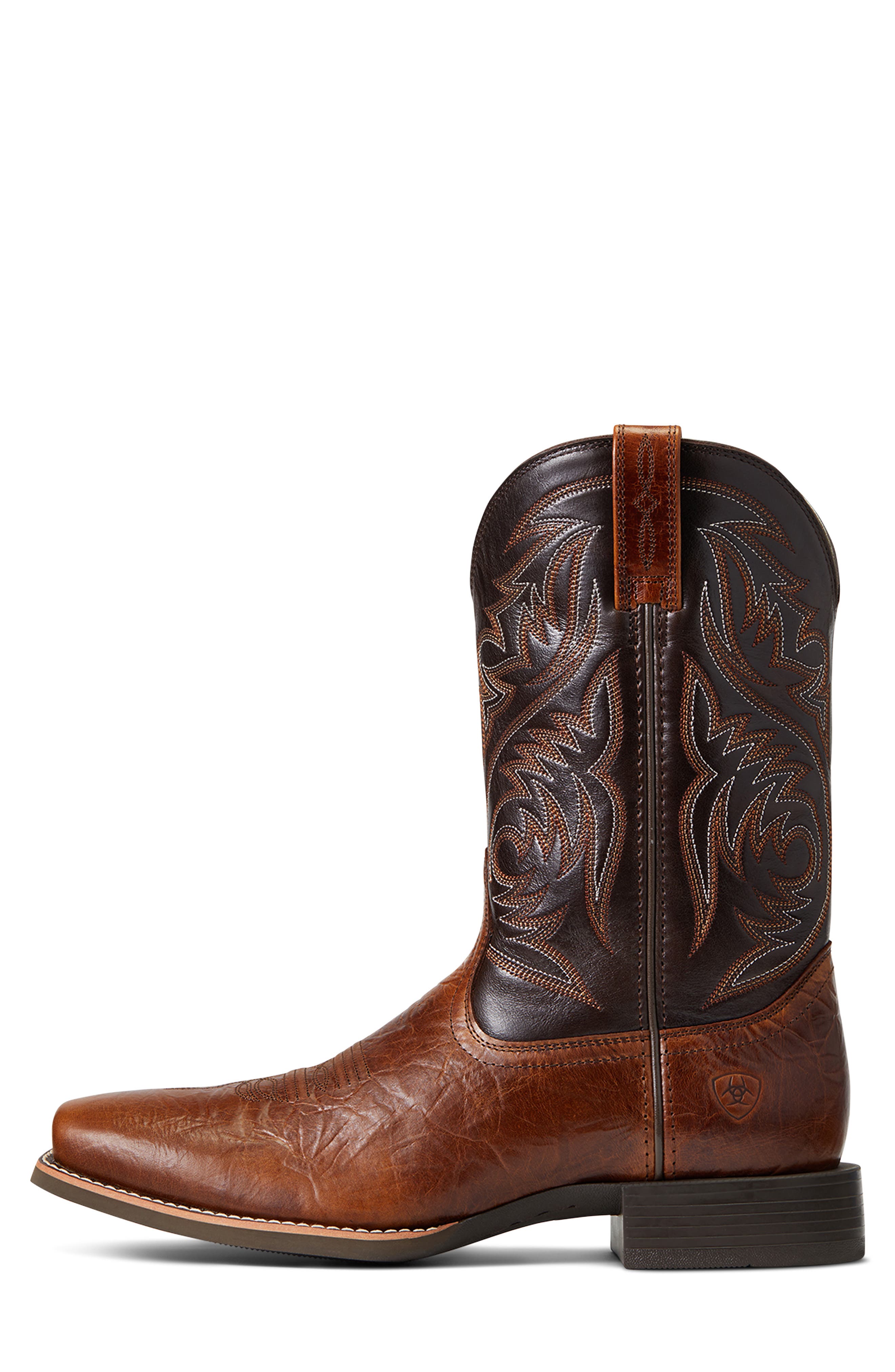 Ariat Sport Herdsman Square Toe Cowboy Boot, Alternate, color, Peanut Butter/ Chaga Brown