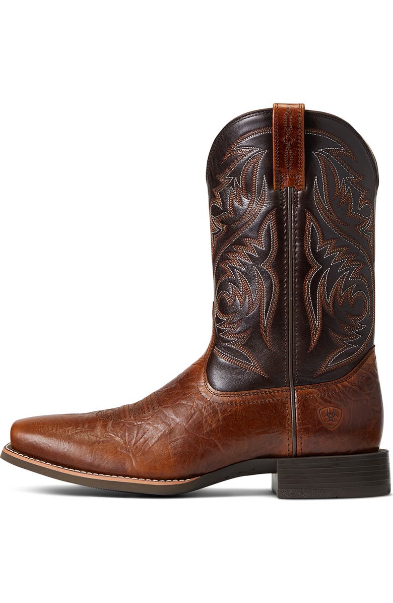 Ariat Sport Herdsman Square Toe Cowboy Boot, Alternate, color, Peanut Butter/ Chaga Brown