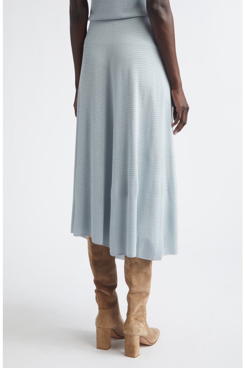 Textured Knit Asymmetric Midi Skirt, Alternate, color, VENETIAN SKY