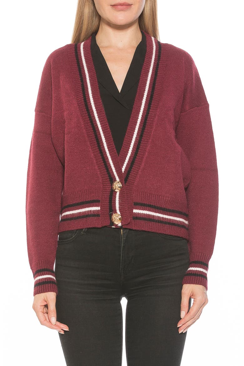Cathrine Knit Sweater, Main, color, BURGUNDY MULTI