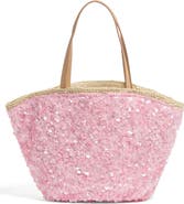 Stoney Clover Lane Curve Sequin Raffia Tote