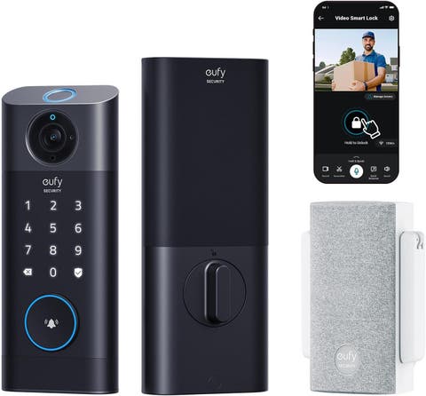 Smart Lock S330, 3‑in‑1 Camera/Doorbell/Fingerprint