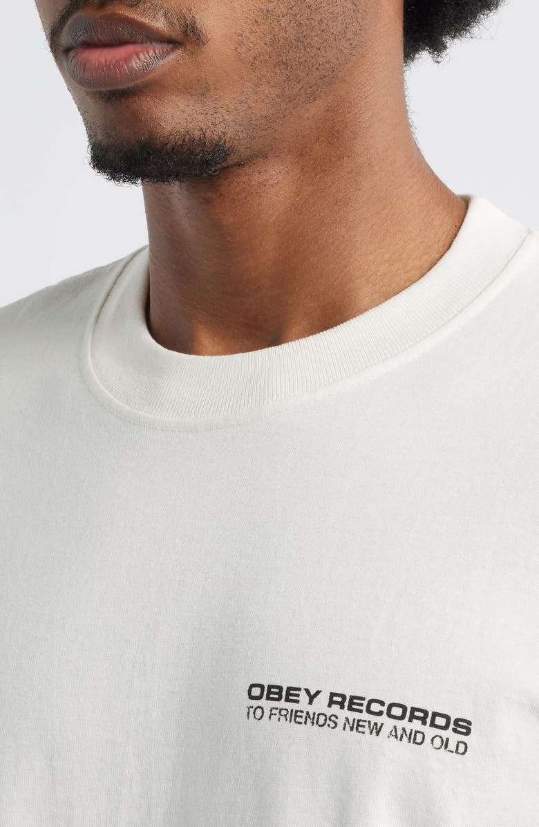 Obey To New Friends & Old Graphic T-Shirt, Alternate, color, Vintage White